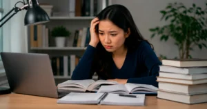 Mahasiswa mempelajari berbagai sumber penelitian untuk memahami langkah awal systematic literature review.
