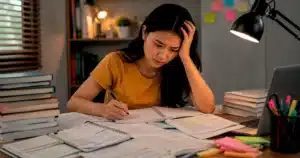 Mahasiswa memiliki banyak catatan kuliah namun masih kesulitan mengingat materi yang dipelajari.