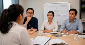 Peneliti memilih narasumber berdasarkan kriteria dan tujuan penelitian dalam proses purposive sampling.