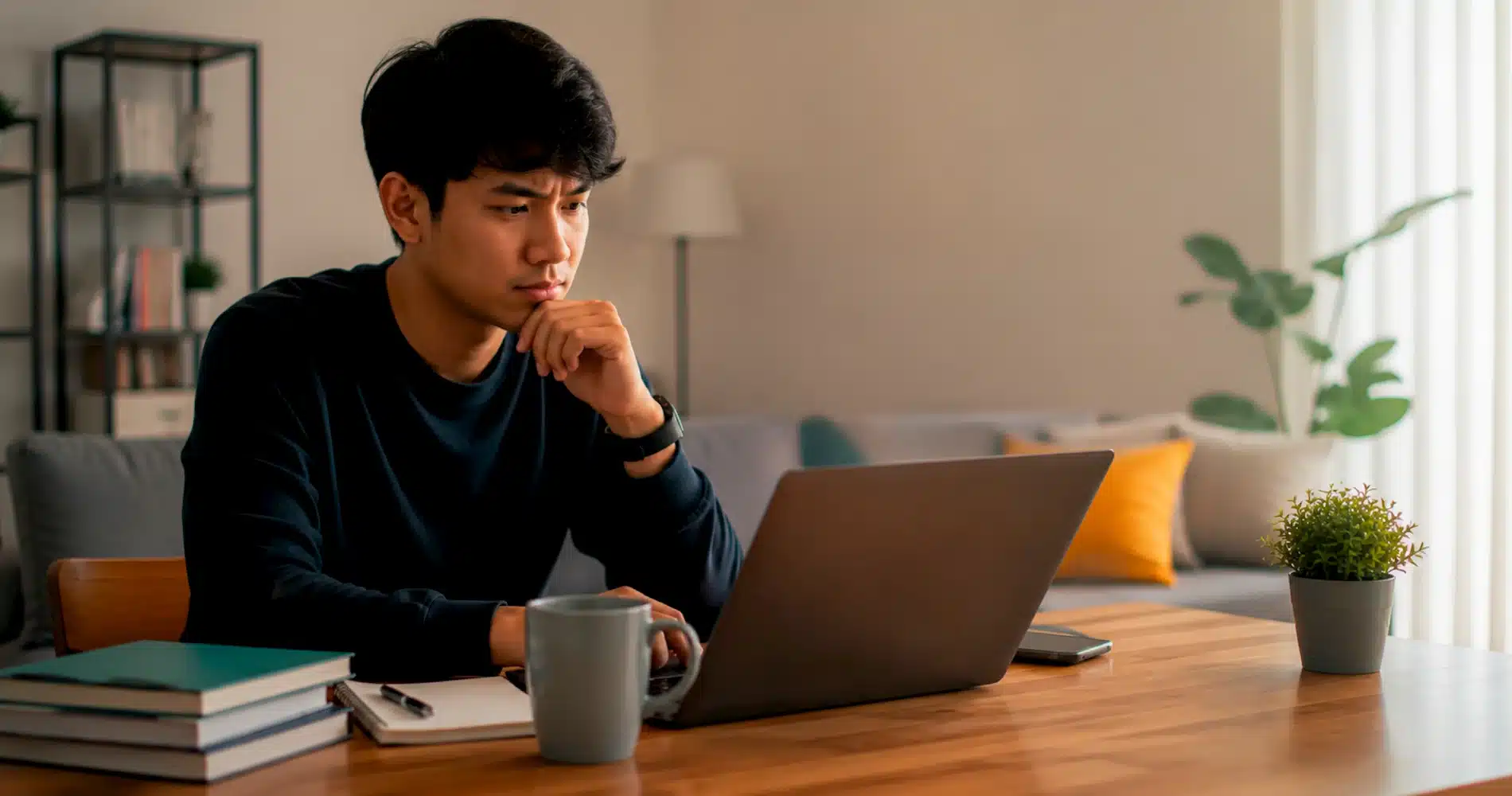 Beranda V2 21 Fresh graduate mempertimbangkan membuat website portofolio sambil menyiapkan dokumen untuk mencari pekerjaan pertamanya.