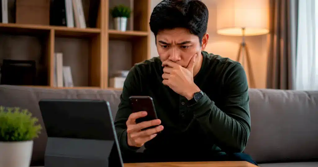 Seseorang memeriksa akun media sosial dan email untuk mengurangi risiko pencurian data serta peretasan akun.